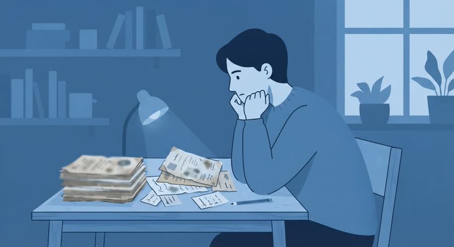달력 위에 두 날짜가 동그라미로 표시되고 그 사이에 화살표가 그려진 장면