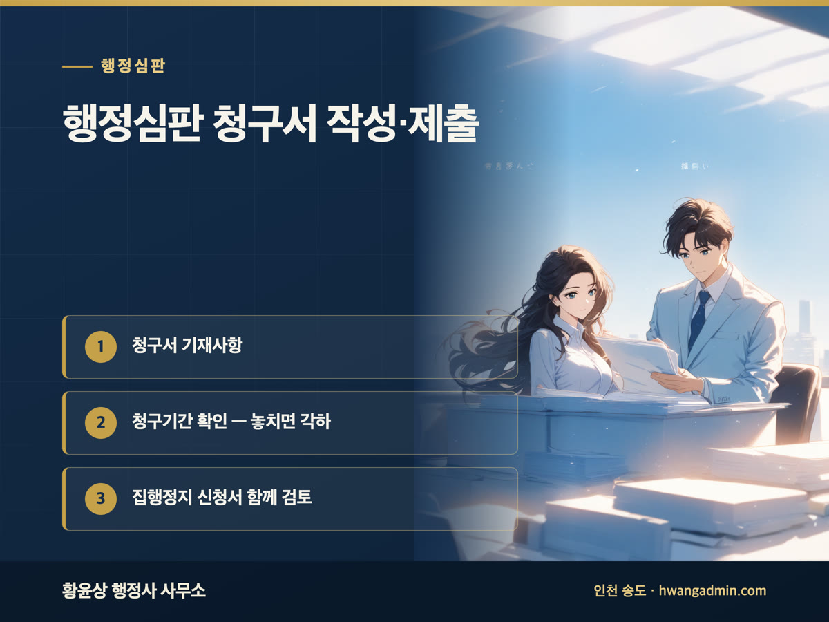 행정심판 청구서 작성·제출 방법 안내 이미지