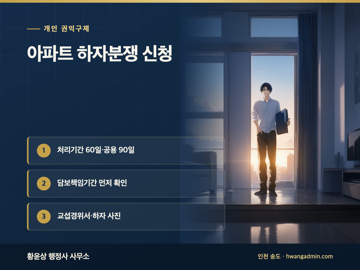 아파트 하자심사·분쟁조정 신청서 작성 안내 이미지