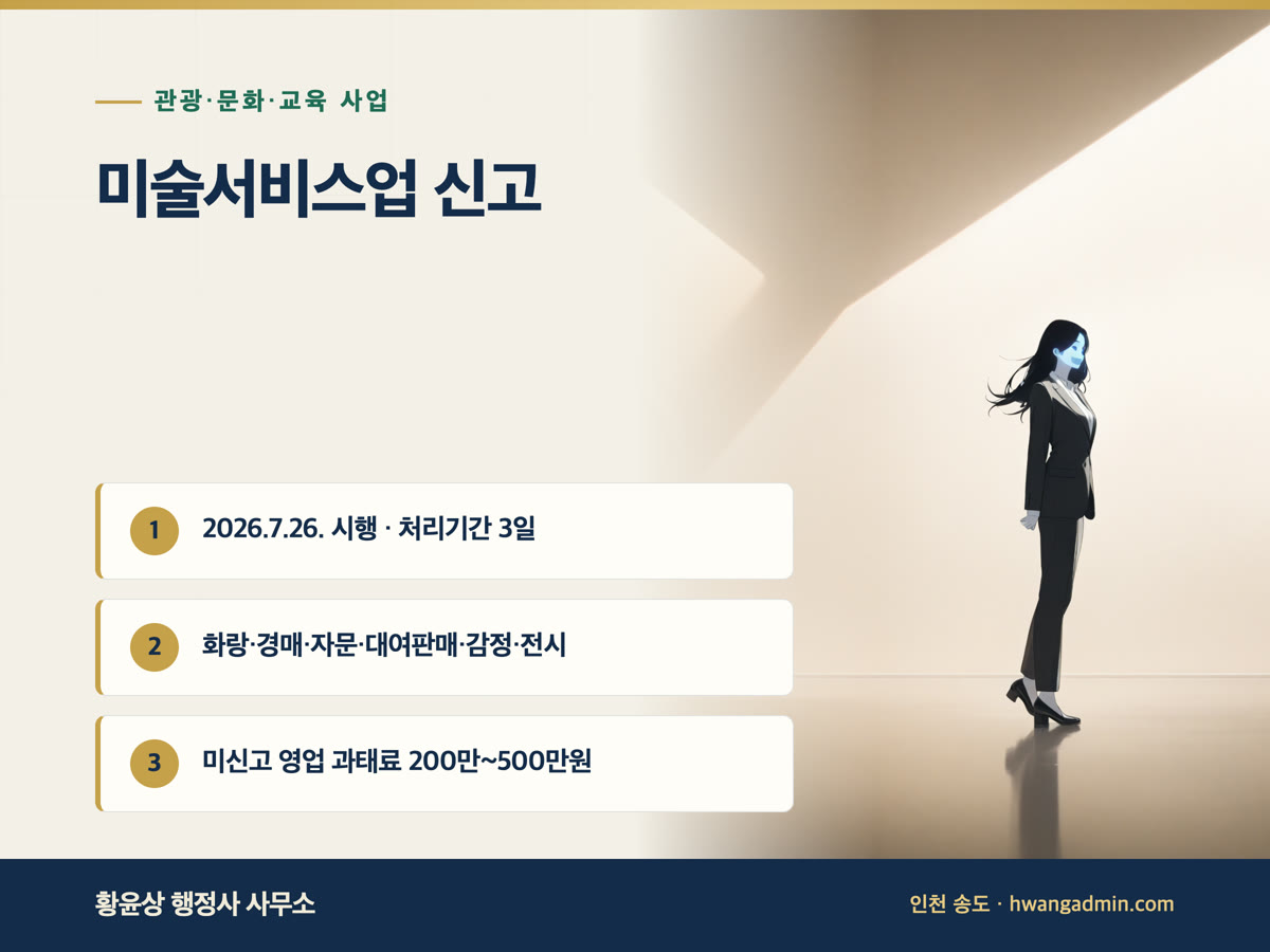 미술서비스업 신고 방법 안내 이미지