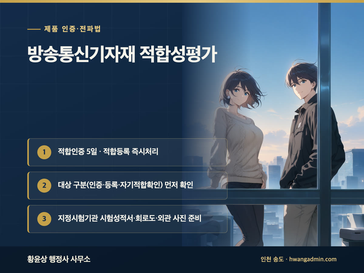방송통신기자재 적합성평가 신청 안내 이미지