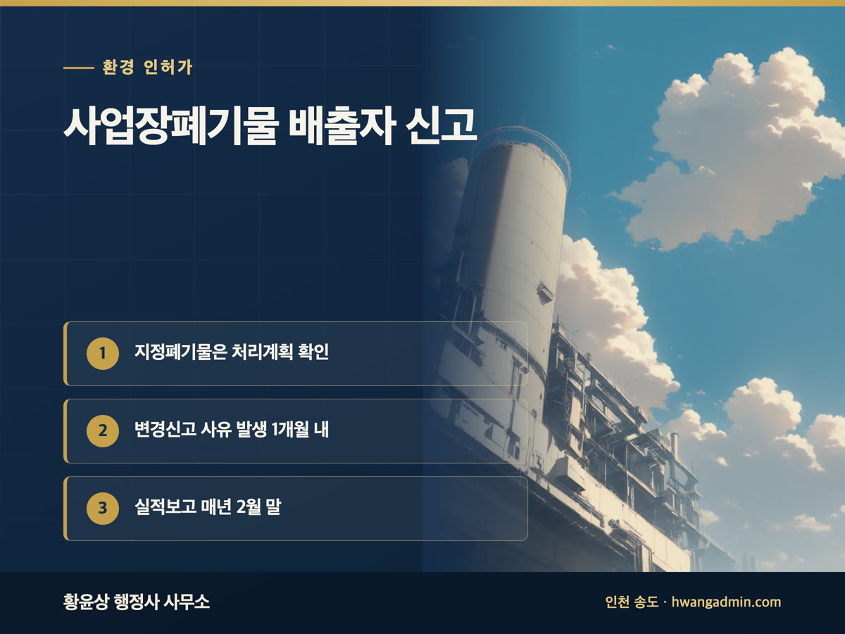 사업장폐기물 배출자 신고·변경신고와 올바로 전자인계서 관리 — 안내 이미지