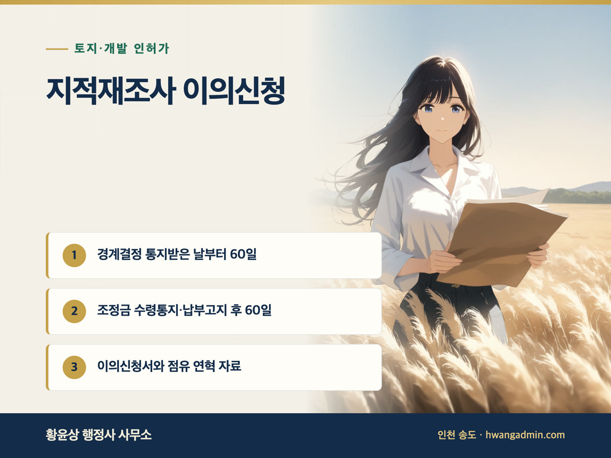 지적재조사 경계결정·조정금 이의신청 방법 안내 이미지