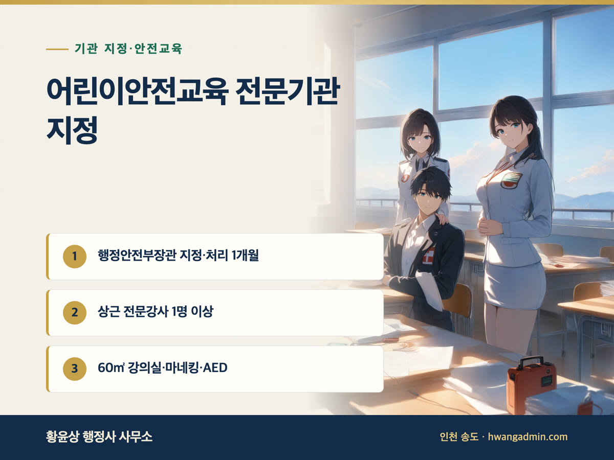 어린이안전교육 전문기관 지정 신청 안내 이미지