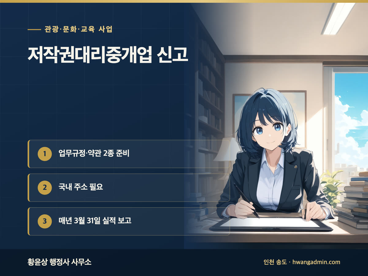 저작권대리중개업 신고 방법 안내 이미지