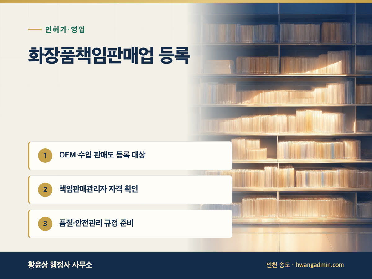 화장품책임판매업 등록 방법 — 책임판매관리자·필요서류 — 안내 이미지