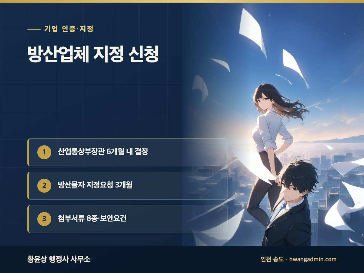 방산업체 지정 신청 안내 이미지