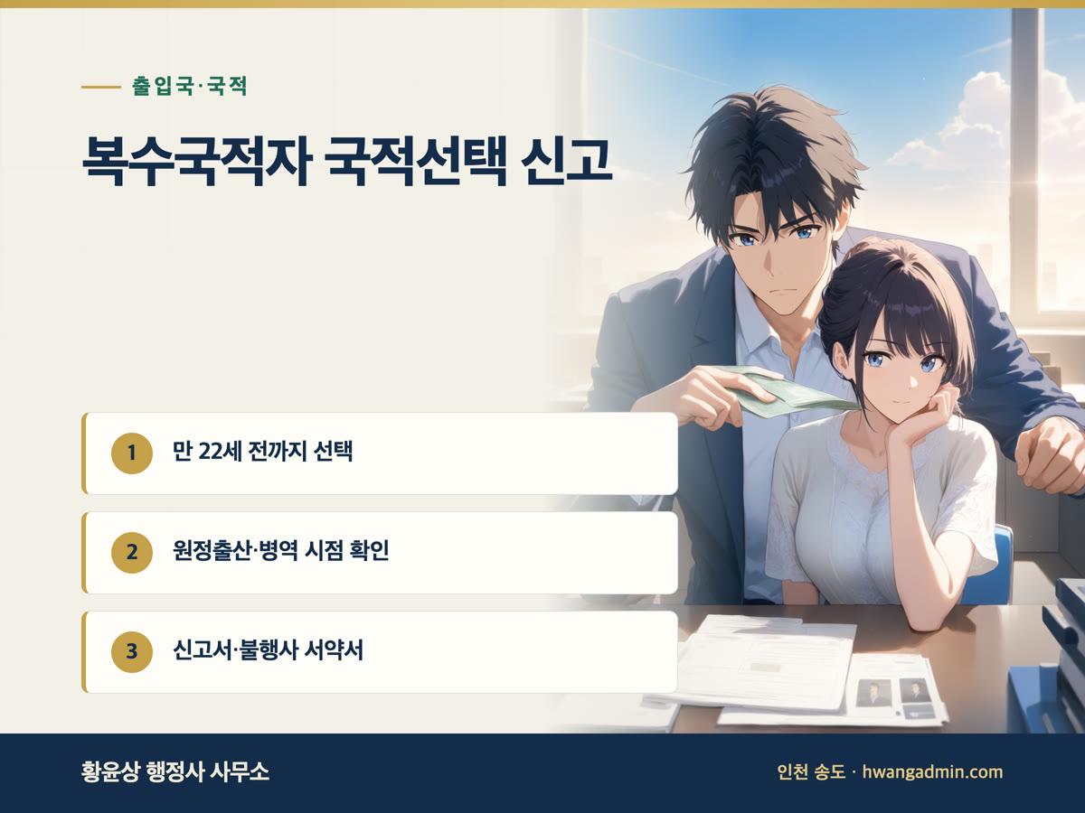 선천적 복수국적자 국적선택 신고 기한과 방법 안내 이미지