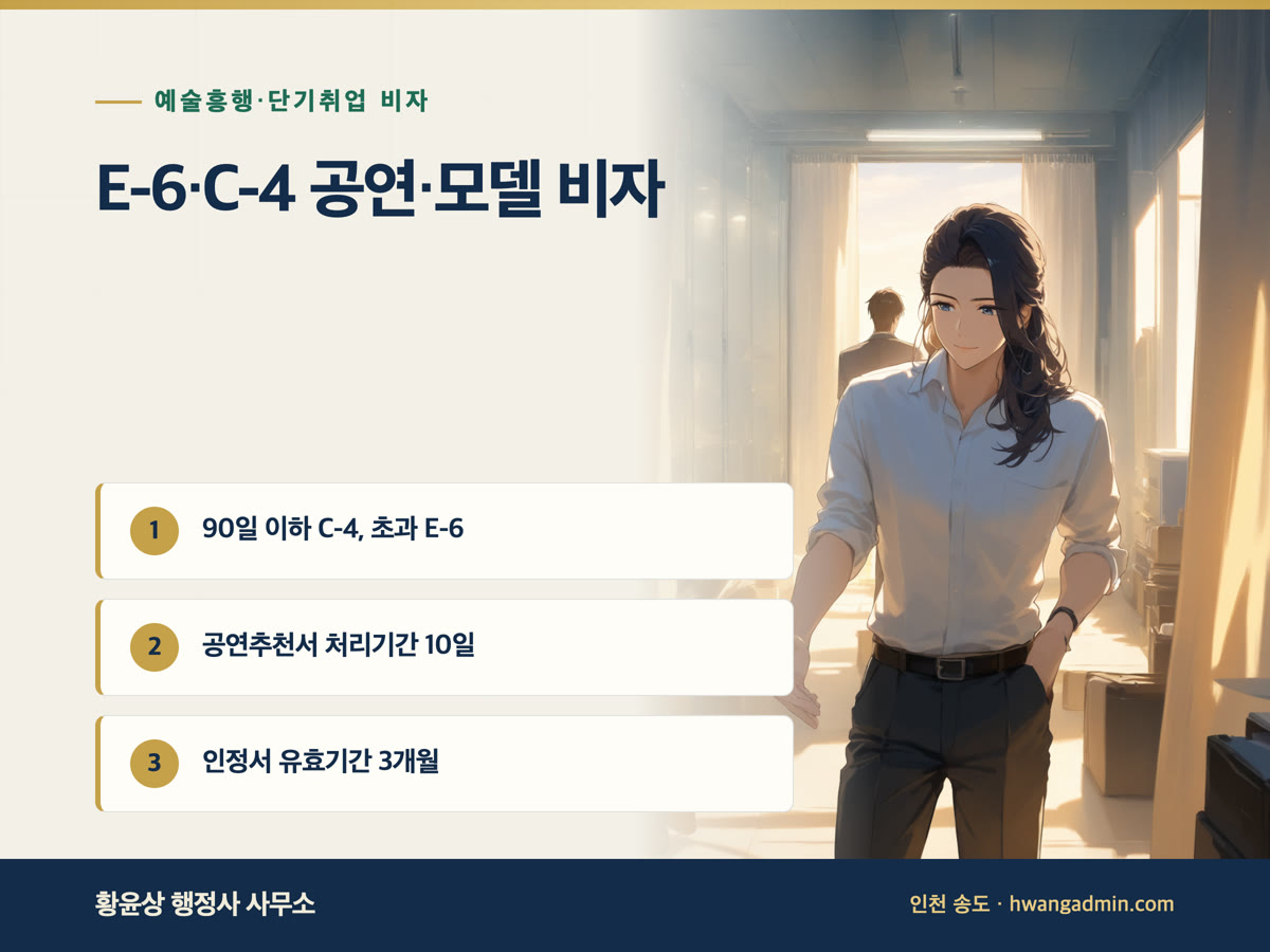 E-6 사증발급인정서 신청·C-4 공관 사증신청 서류 작성 안내 이미지