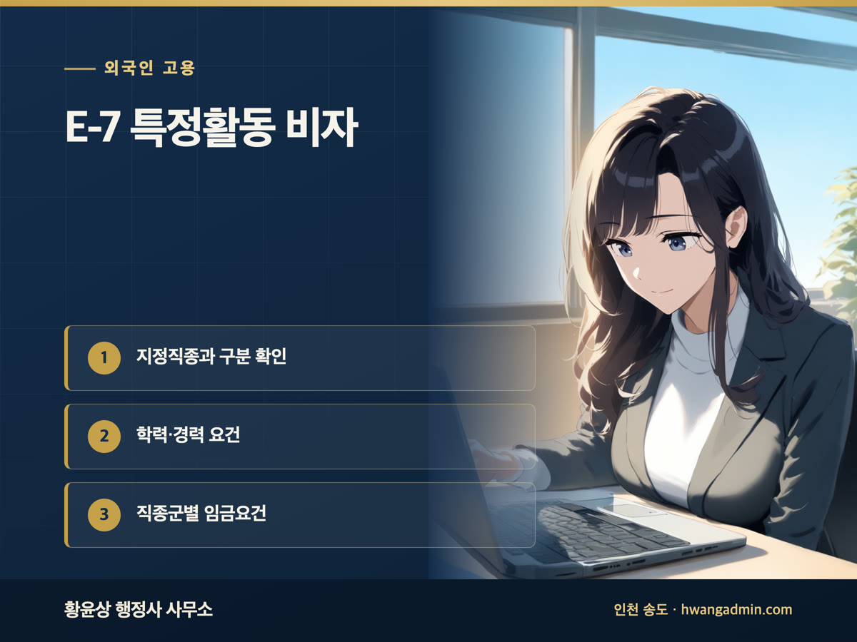 E-7 특정활동 비자 안내 이미지