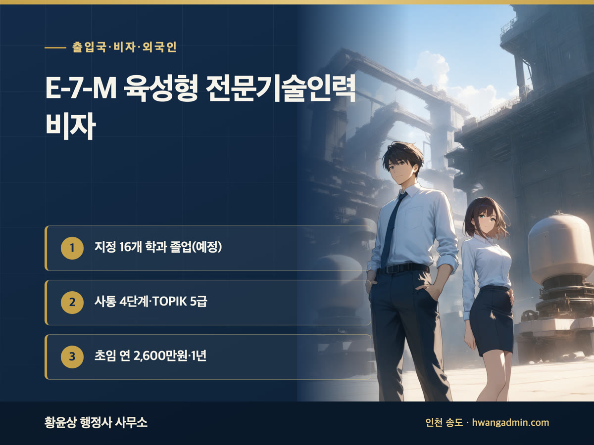 E-7-M(K-CORE) 육성형 전문기술인력 비자 요건 안내 이미지