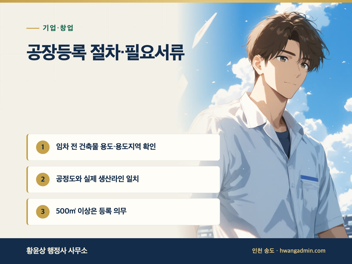 공장등록 절차·필요서류 안내 이미지
