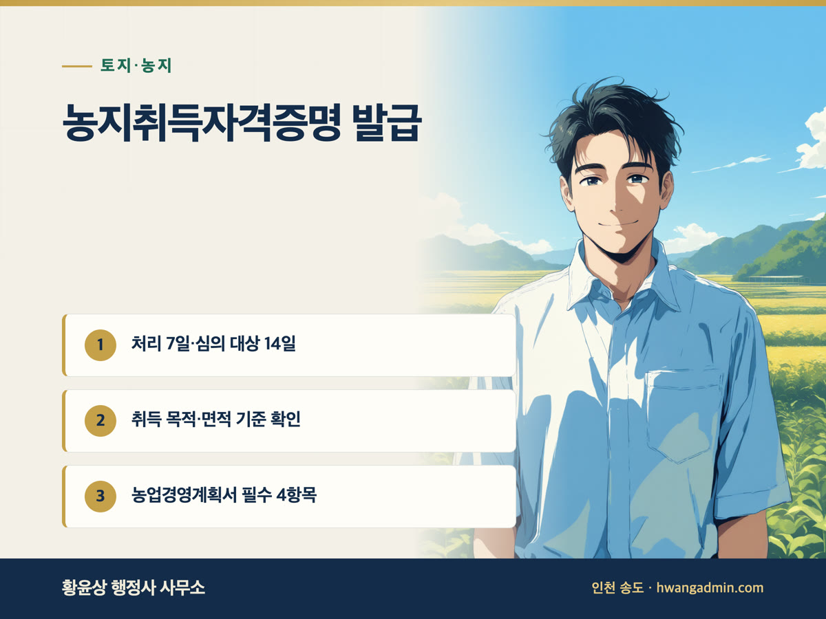 농지취득자격증명 발급 방법 안내 이미지