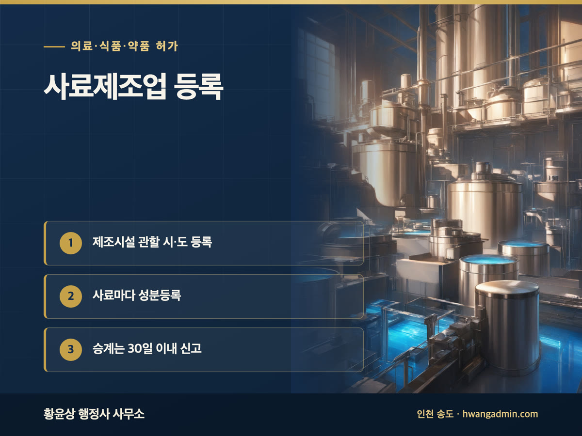 사료제조업 등록과 사료 성분등록 안내 이미지