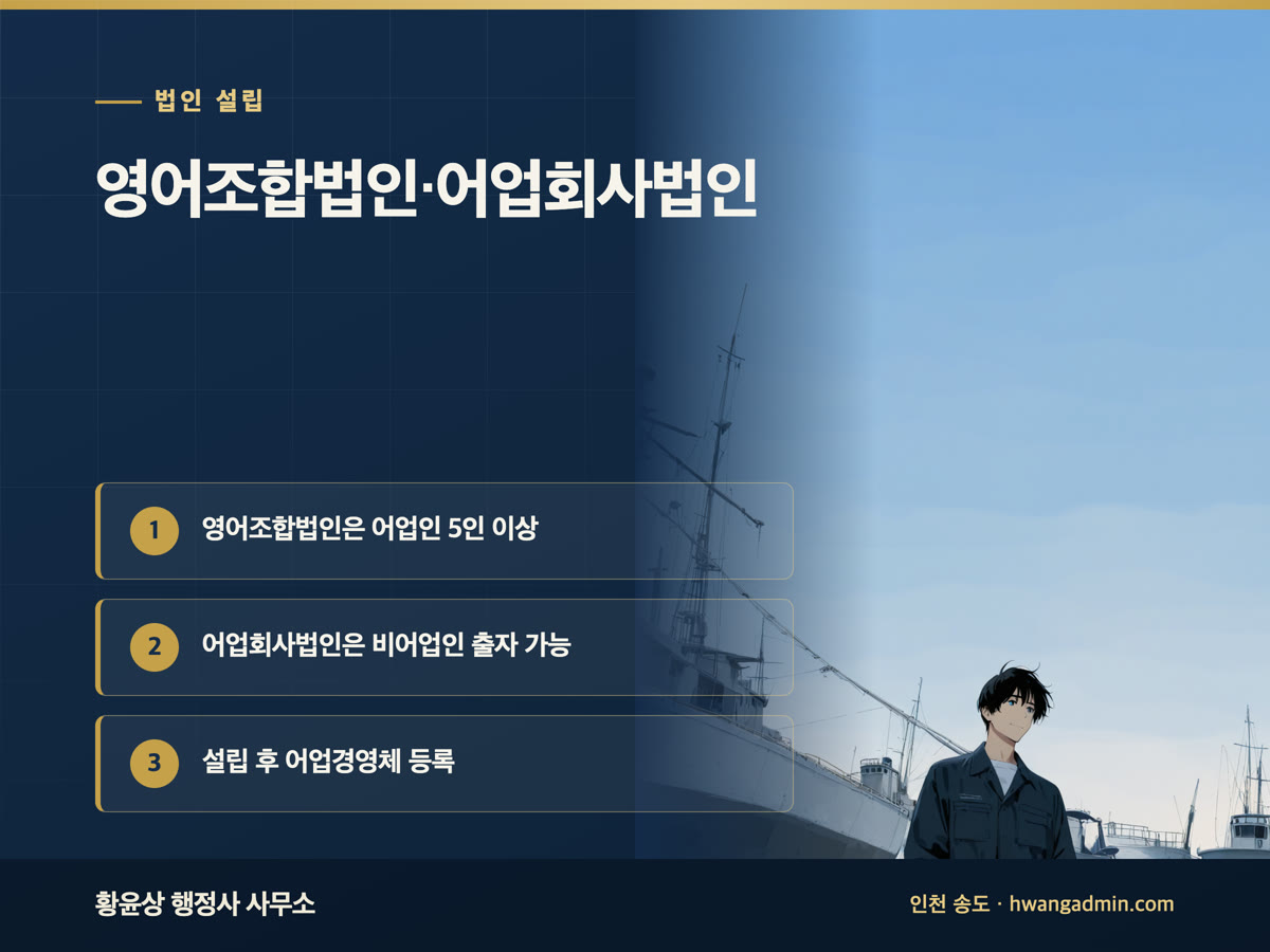 영어조합법인·어업회사법인 설립신고·경영체 등록서류 작성 안내 이미지