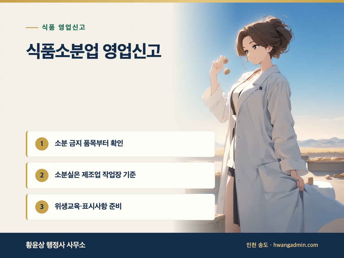 식품소분업 영업신고 절차와 시설기준 안내 이미지