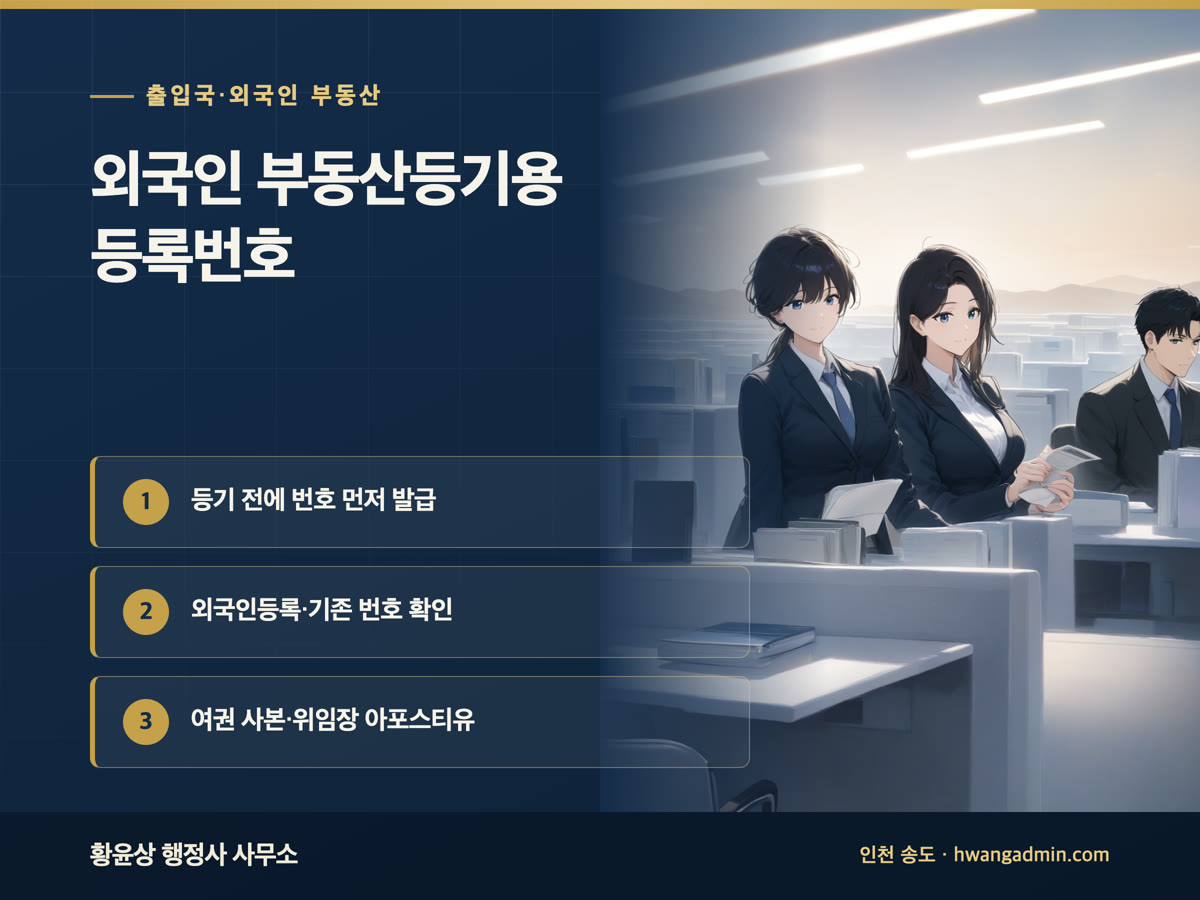 외국인 부동산등기용 등록번호 발급 방법 안내 이미지