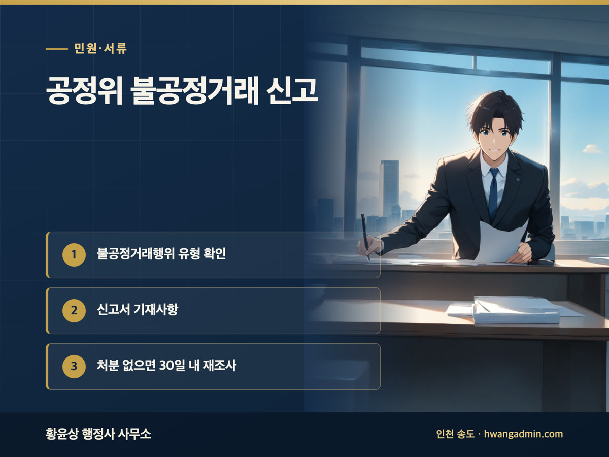 공정거래위원회 불공정거래행위 신고서 작성·제출 안내 이미지