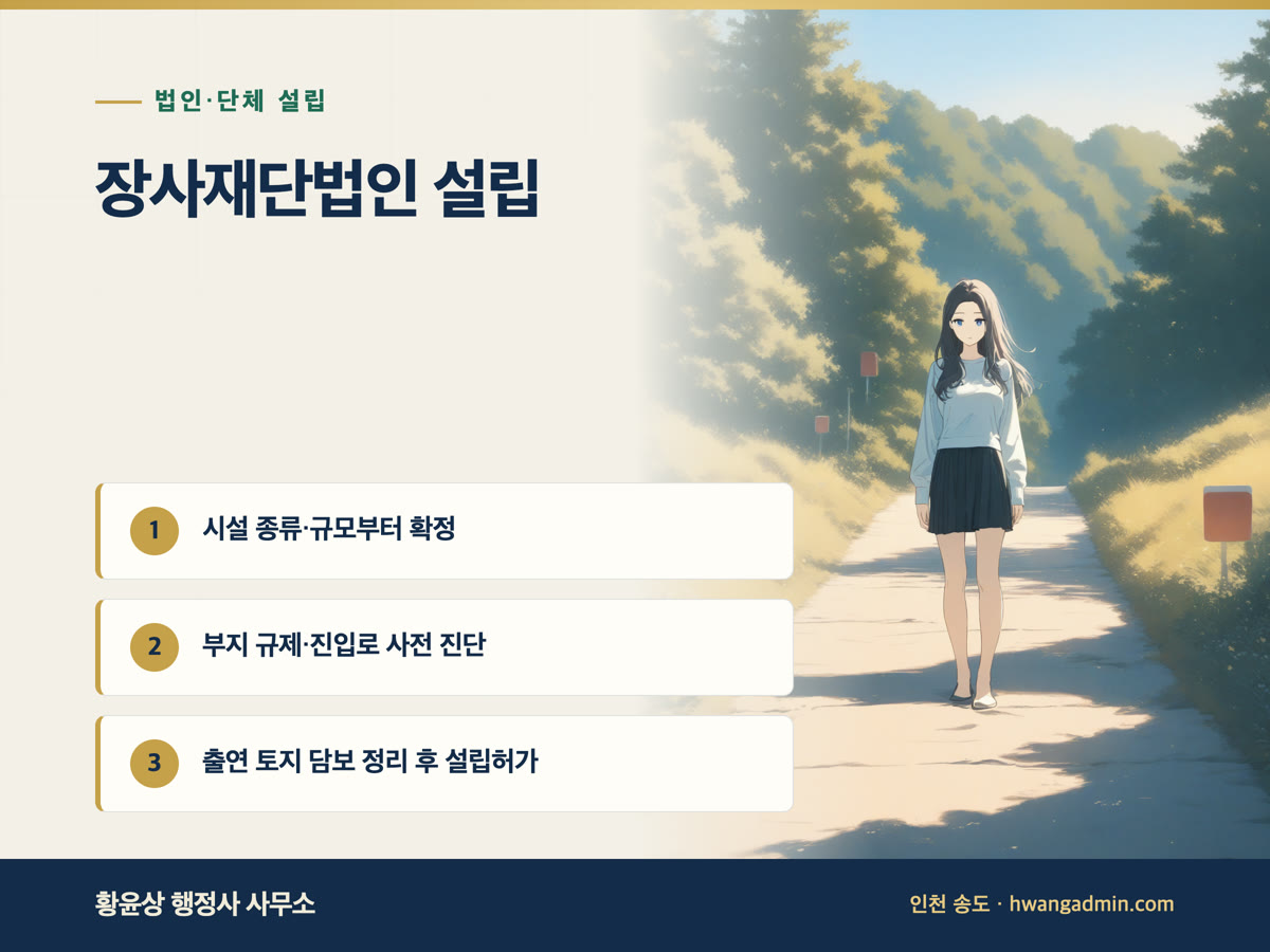 장사재단법인 설립 절차 — 봉안당·자연장지·법인묘지 부지 검토와 설립허가 — 안내 이미지