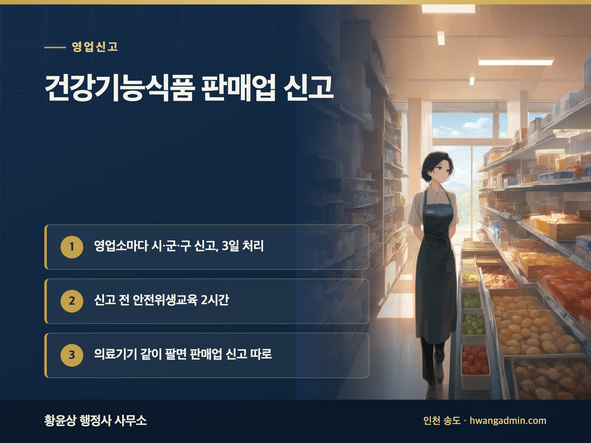 건강기능식품 일반판매업 신고 방법 안내 이미지