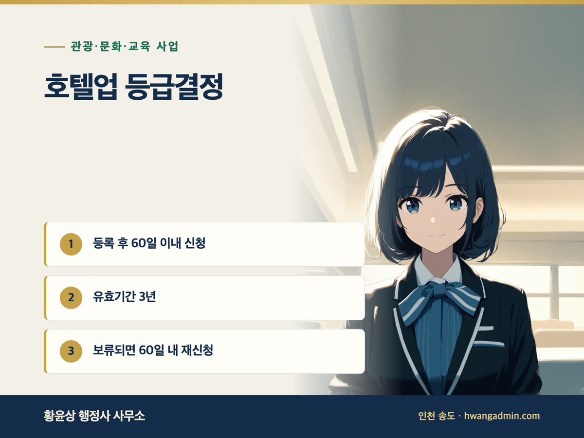 호텔업 등급결정 신청 기한 안내 이미지