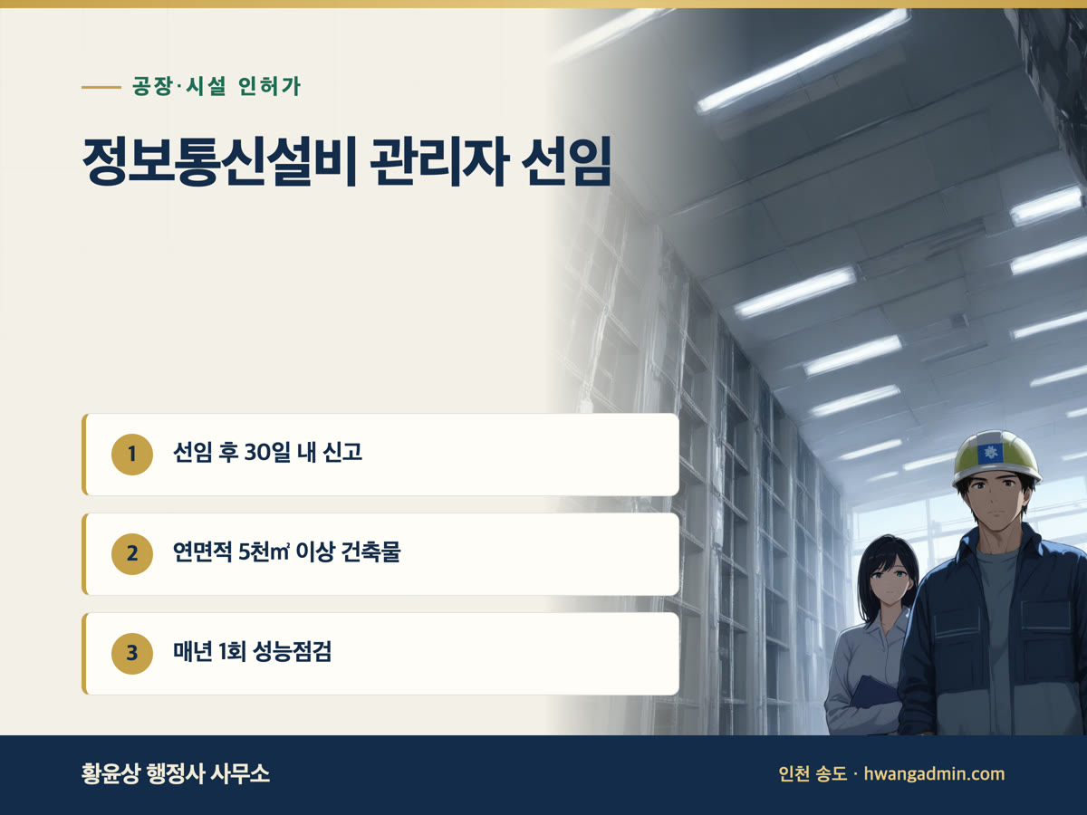 정보통신설비 관리자 선임신고·유지보수 계획서류 작성 — 안내 이미지