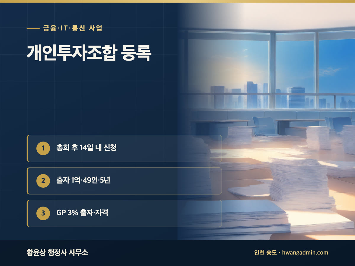 개인투자조합 등록 요건과 서류 안내 이미지
