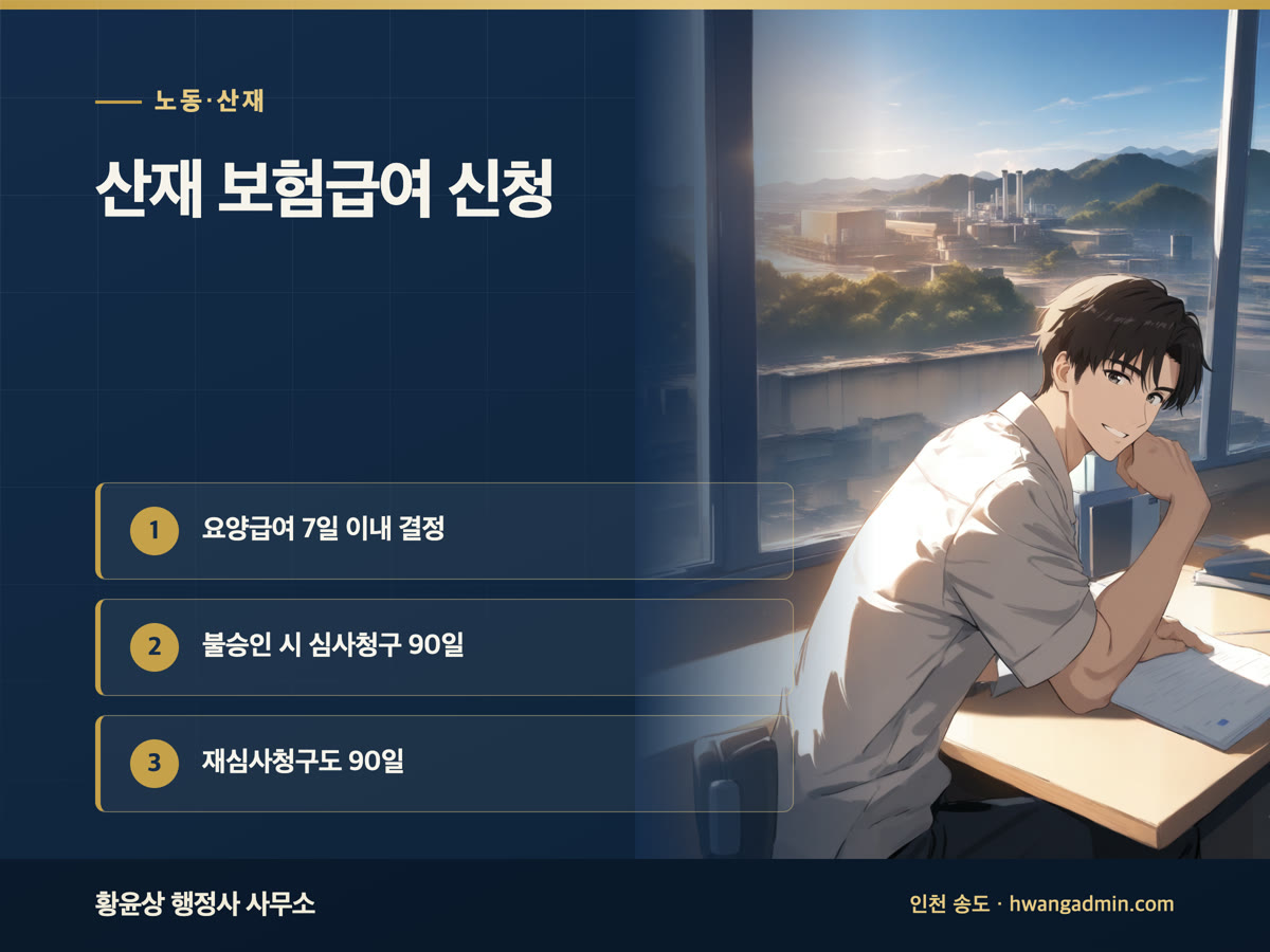 산재 보험급여 신청 안내 이미지