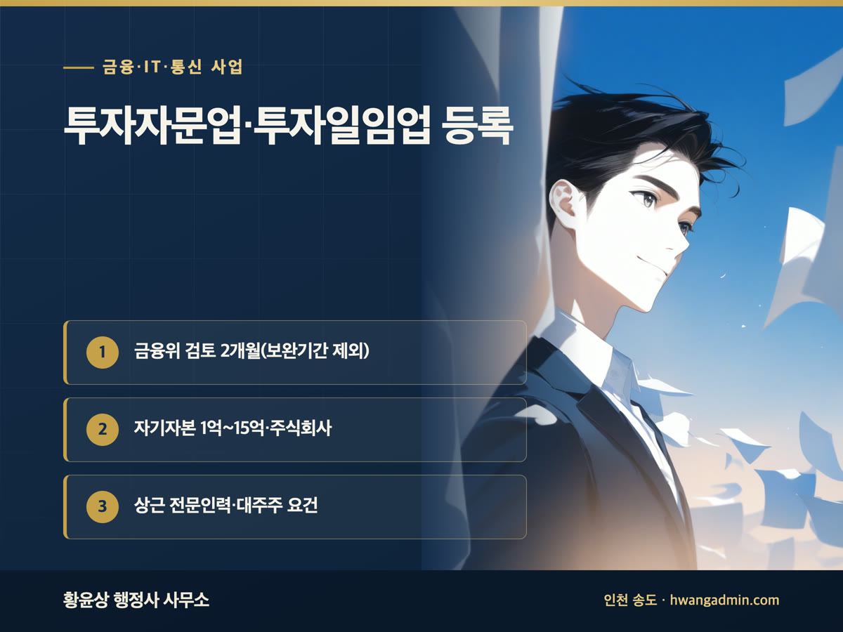 투자자문업·투자일임업 등록 요건과 서류 안내 이미지
