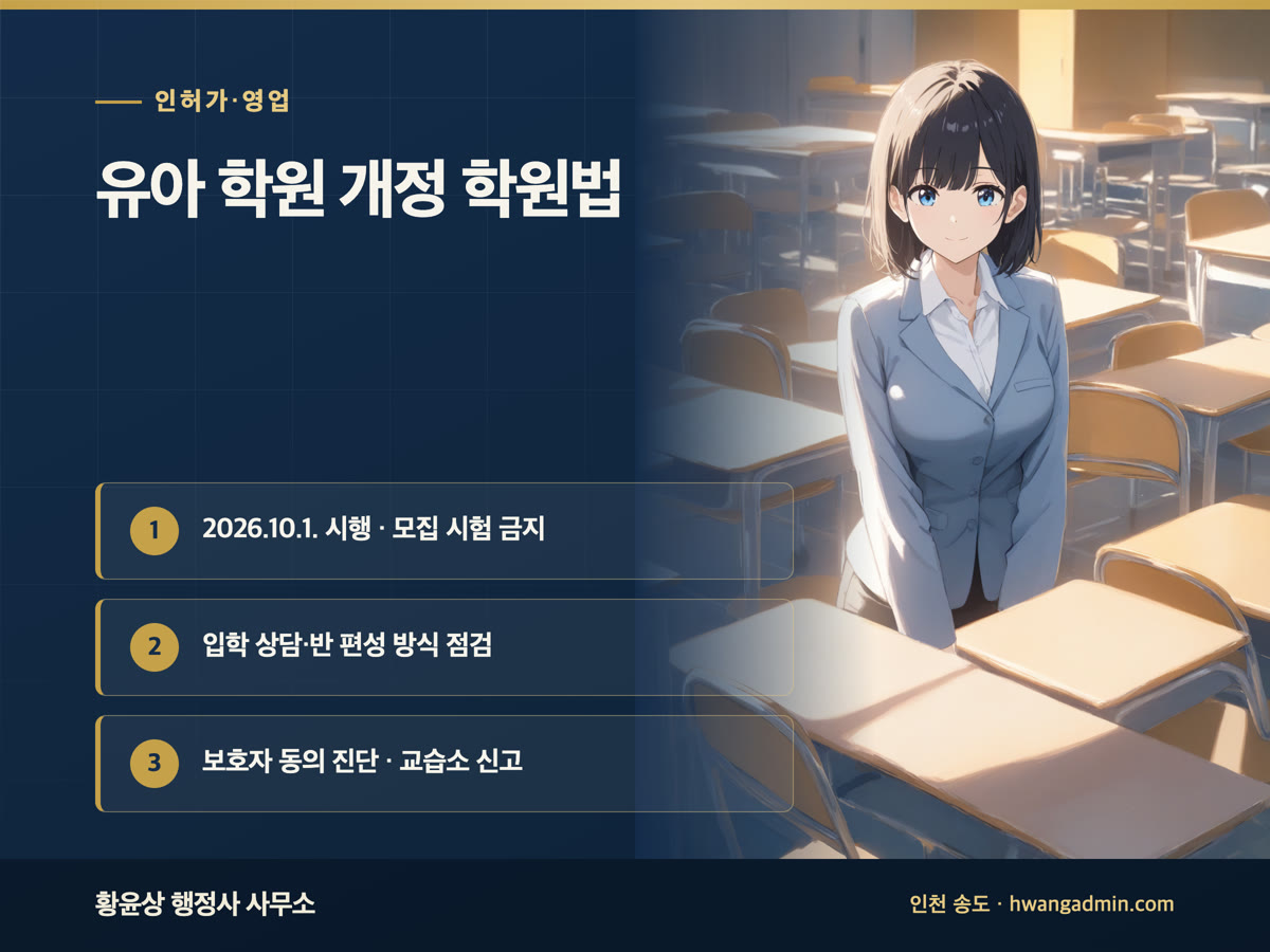 유아 학원·교습소 개정 학원법 안내 이미지