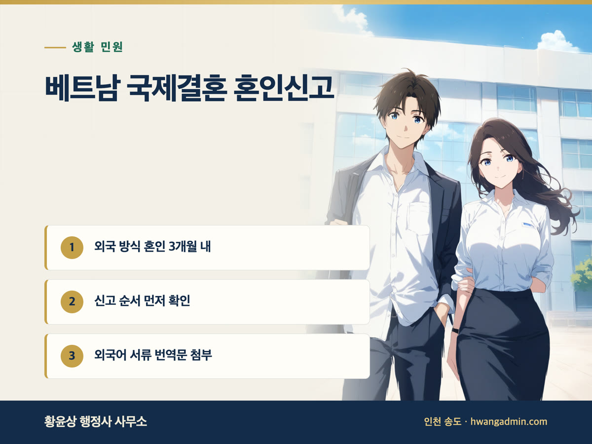 한국·베트남 국제결혼 혼인신고 안내 이미지