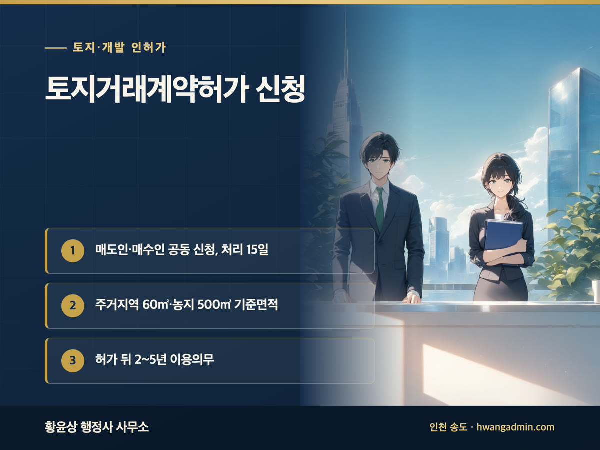 토지거래계약허가 신청 방법 안내 이미지
