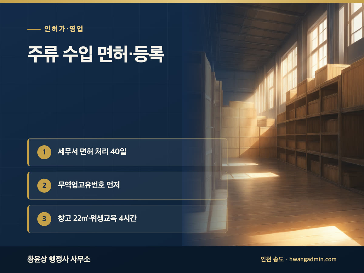 주류 수입 면허·수입식품 수입판매업 등록 방법 안내 이미지