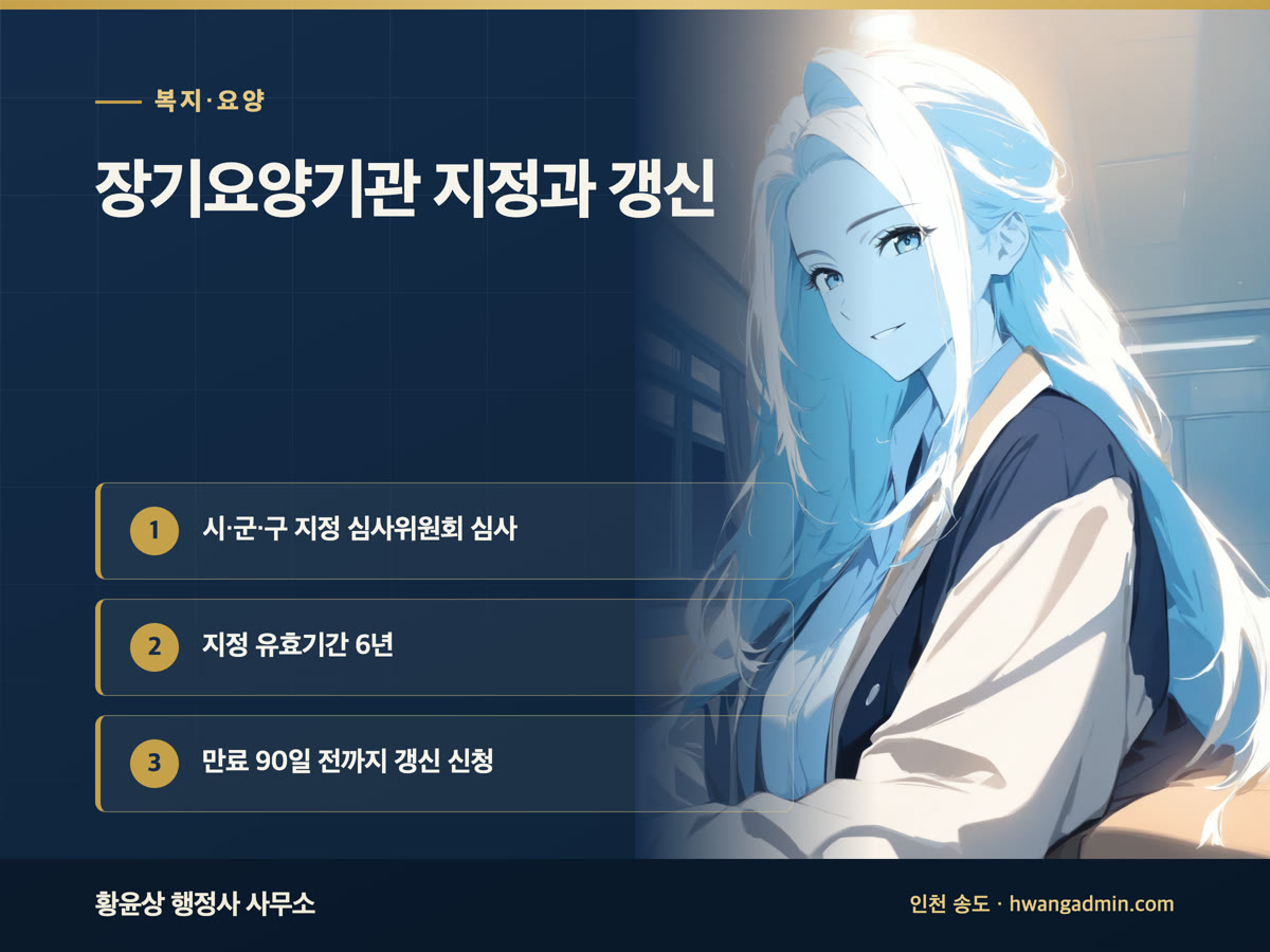 장기요양기관 지정심사와 지정 갱신 안내 이미지
