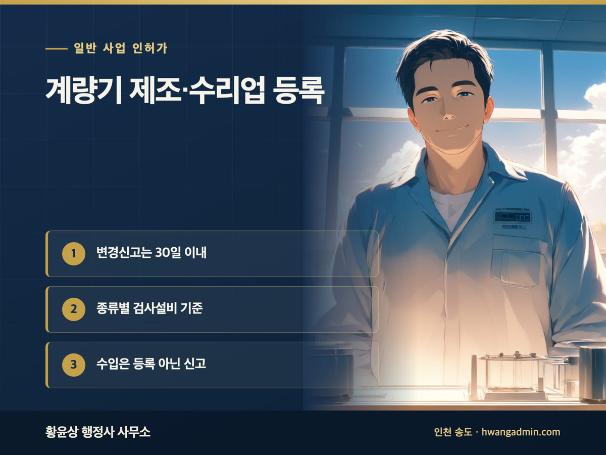 계량기 제조·수리업 등록·수입업 신고서류 작성 안내 이미지