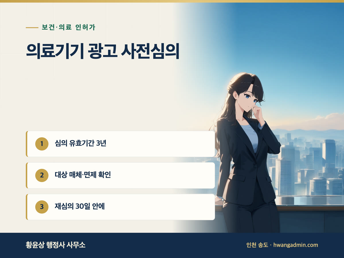 의료기기 광고 사전심의 대상과 절차 안내 이미지