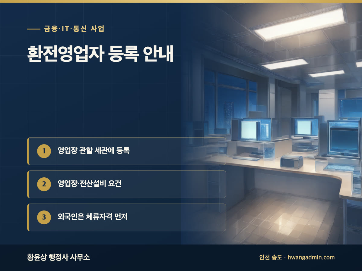 환전영업자 등록 방법 안내 이미지