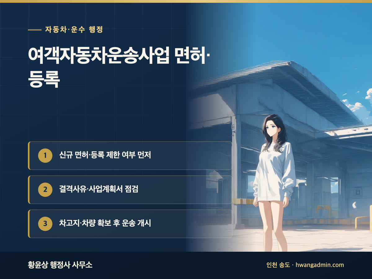 여객자동차 운송사업 면허·등록 신청서류 작성 안내 이미지