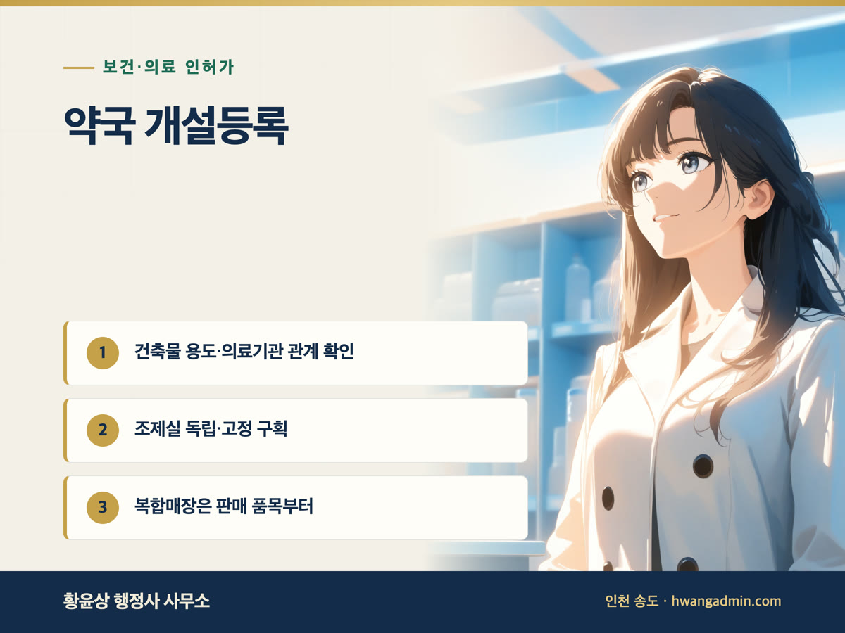 약국 개설등록 절차와 필요서류 안내 이미지