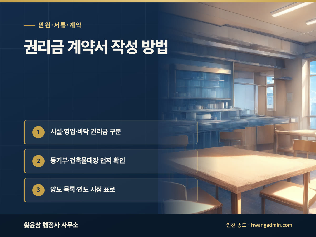 권리금 계약서 작성 방법 안내 이미지