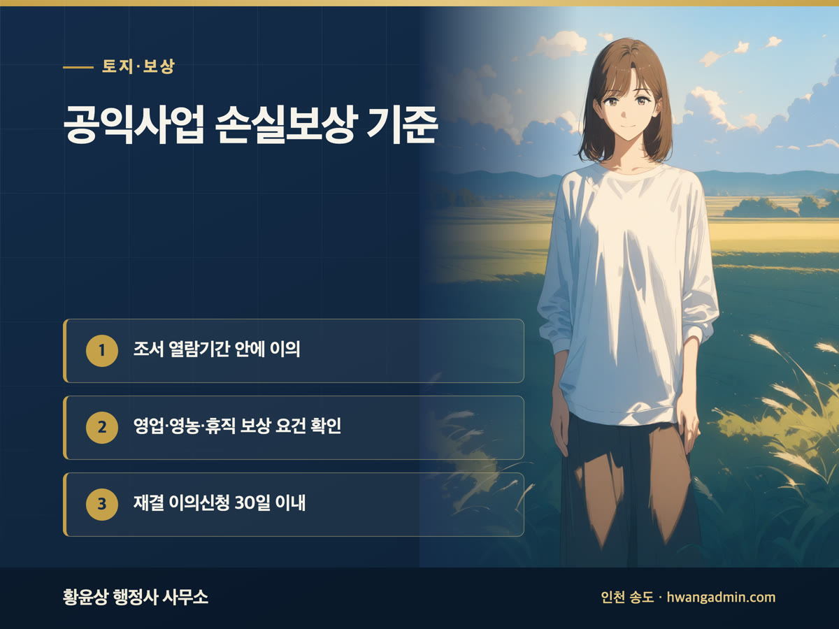 토지보상 협의·재결·이의신청 서류 작성 안내 이미지