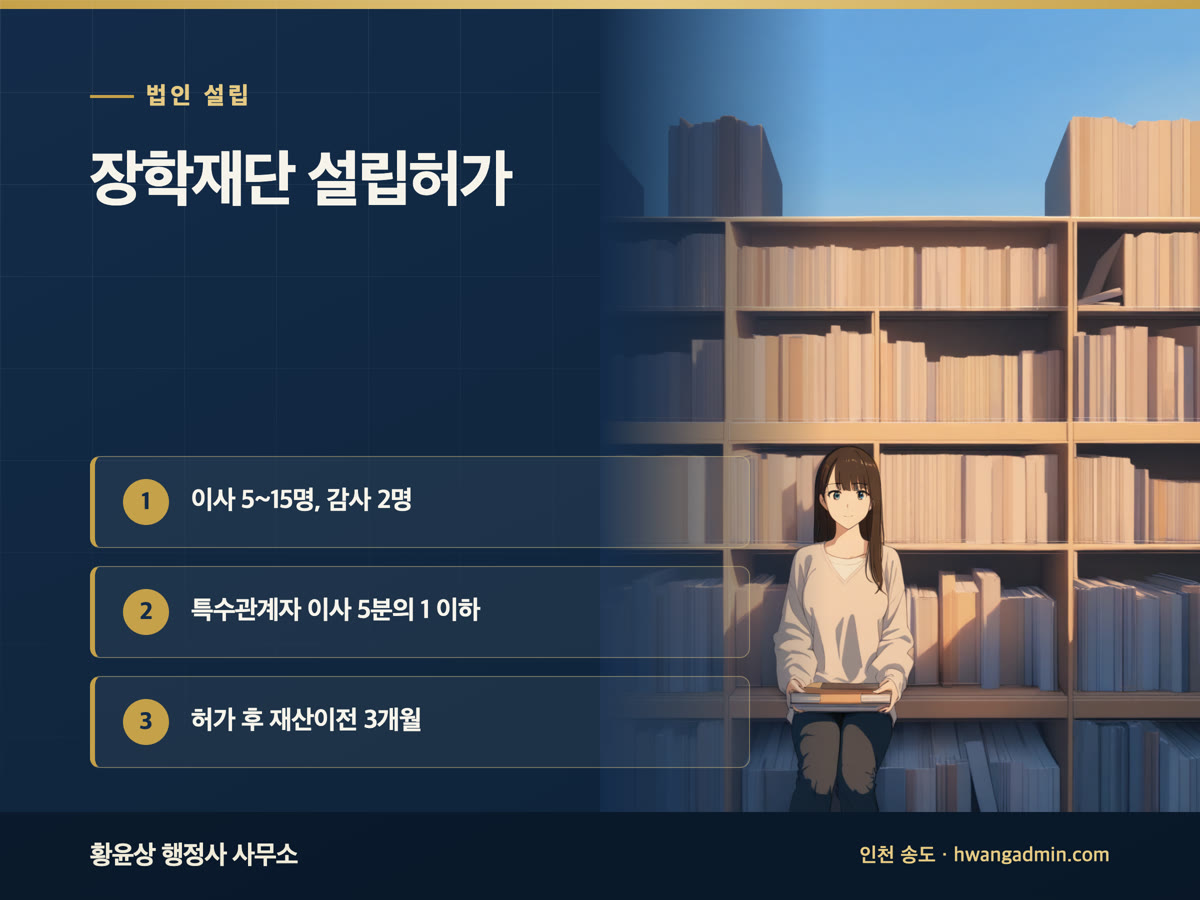 장학재단 설립허가 신청 안내 이미지