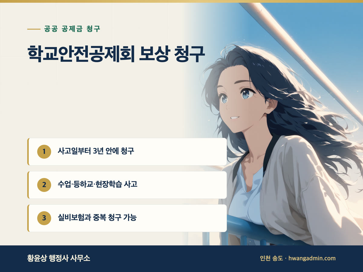 학교안전공제 요양급여·심사·재심사 청구서류 작성 안내 이미지