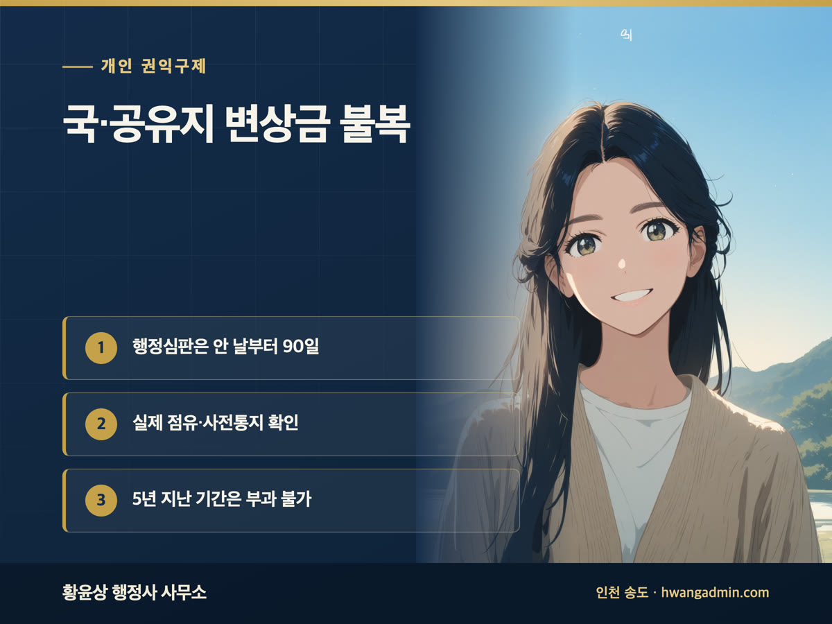 국·공유지 변상금 행정심판 청구서 작성·제출 안내 이미지