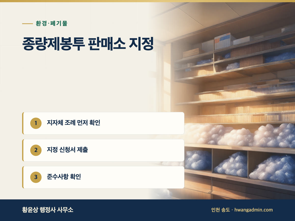 종량제봉투 판매소 지정 신청 절차 안내 이미지