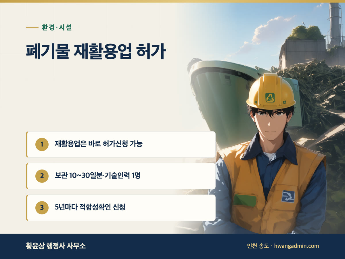 폐기물 재활용업 허가 절차 안내 이미지