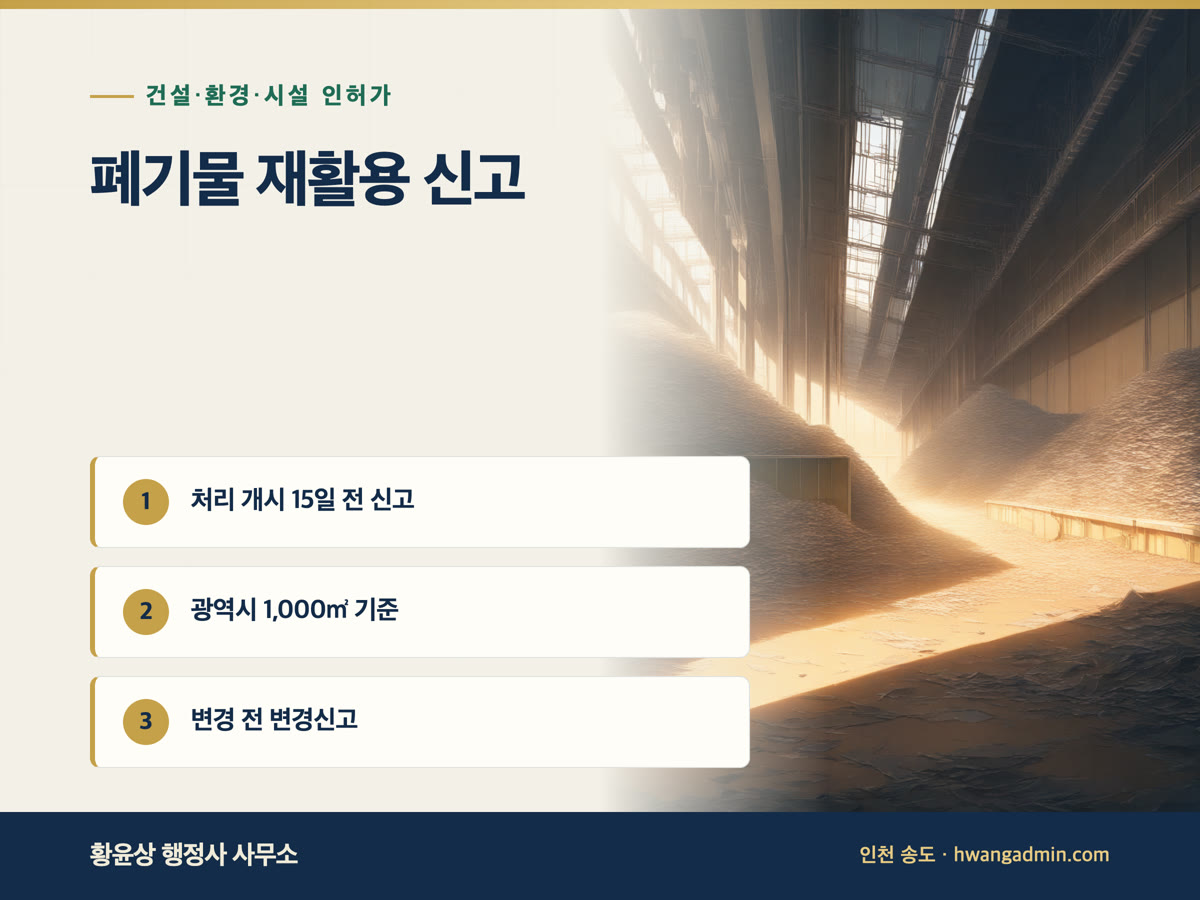폐기물처리 신고 대상과 서류 안내 이미지